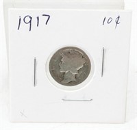 1917 United States Mercury One Dime Coin