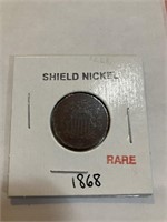 Rare 1868 Shield Nickel