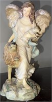 Sansco angel w lion statue 1ft tall