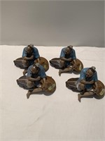 4 Mudmen Oriental Figurines