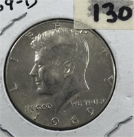 1969 Kennedy Half  40% Silver