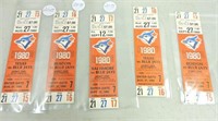 Unused Toronto Blue Jays Ticket Stubs