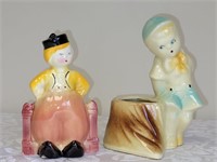 Pair of vintage ceramic cigarette holders