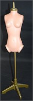 Vtg 18" Tall Plastic Torso Dress Form Mannequin