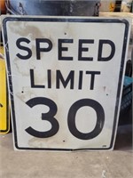 Speed Limit 30 MPH Retro Metal Sign