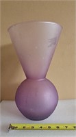 Vintage Satin Blendo Purple Glass Vase