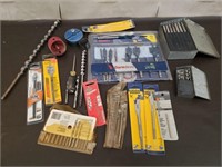 Flat of Drill Indexes, Hole Saws, Spade Bits &