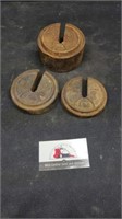 Antique scale weights