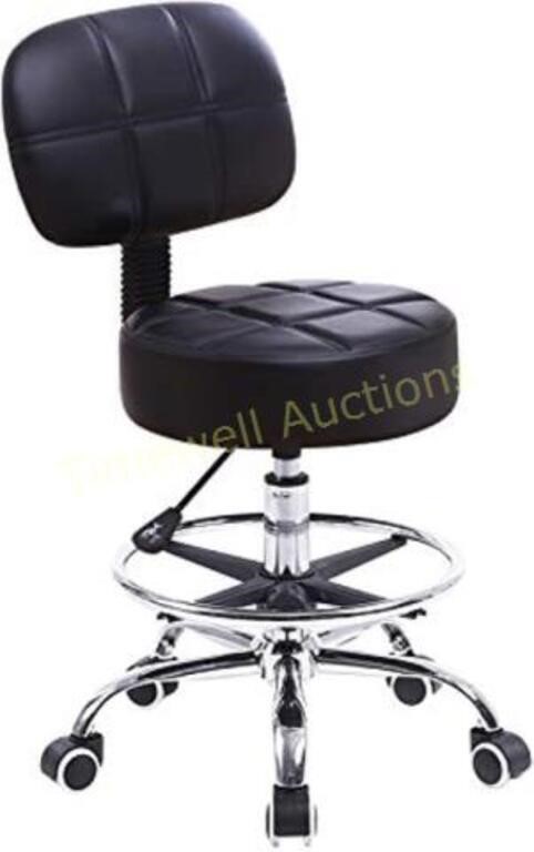 KKTONER Swivel Rolling Stool  Black