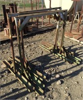 Lot of (4) Tall Iron Horses/Stands