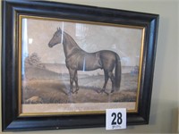27x22" Framed Horse Artwork 'Volunteer' (R1)