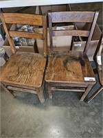 2 Vintage child's school chair