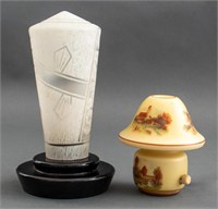 H.G. McFaddin Bellova Art Glass Desk Lamps, 2