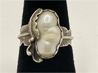 Sterling Silver Pearl Ring 4.5gr TW Sz 6