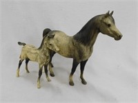 Breyer Proud Arabian dapple gray mare & foal