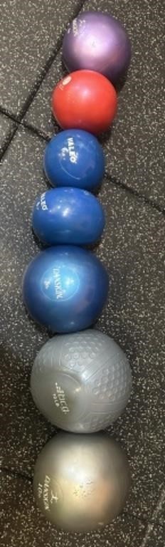 Lot Of (7)  Weighted Therapy Balls