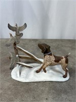 Danbury Mint Winter flush bird and dog sculpture