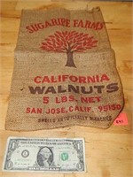 Burlap Sugaripe Farms Walnut Bag