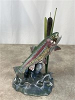 Danbury Mint Rainbow Rising trout sculpture by