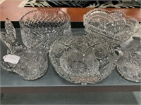 Cut Glass Crystals to include 3 Serving Bowls