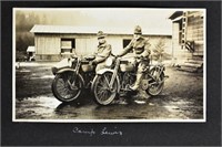 WWI ERA MILITARY MOTORCYCLE PHOTOGRAPH