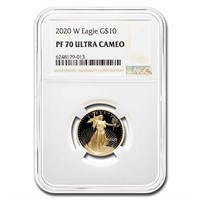 2020-w 1/4 Oz Proof Gold Eagle Pf-70 Ucam Ngc