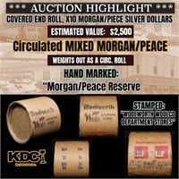 High Value - Mixed Covered End Roll - Marked "Morg