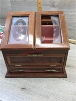 WOOD JEWELRY BOX BROKEN GLASS WOOD JEWELRY BOX BRO