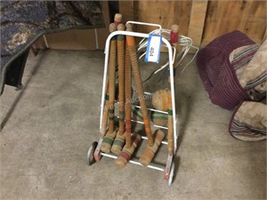 Vintage croquet set with Cart