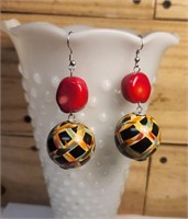 Vintage Earrings Pair Large Bold