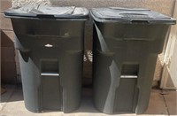 W - LOT OF 2: 96 GALLON TRASH CANS