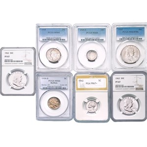 1938-1963 [7] US Varied Silver Coinage