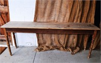 19th C American pine long narrow work table
