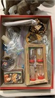 Box lot of religious items including crucifix,