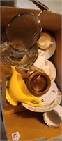 Miscellaneous Box Lot - Glass - Ashtray -Pots