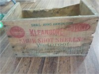 Shurshot wood advertising box as is, 14x9x8"