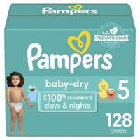 Pampers Baby Dry Diapers Size 5, 128 Count