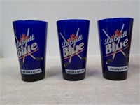 (3) Labatt Blue Beer Glasses Collectable Bauer