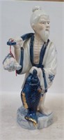 Chinese Porcelain Figurine With Coy Fish &