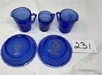 Shirley Temple Blue Glassware