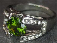 5925 stamped gemstone ring size 8.75