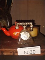 Avon perfume bottle/mini tea pot, misc