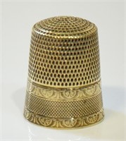 LOVELY ANTIQUE 14K YELLOW GOLD THIMBLE