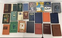 Group 20+ antique and vintage hardcover books