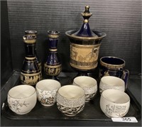 Greek Made Vases, Cup. Japanese Teacups.