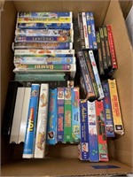 Box of VHS Tapes & DVD's approx 30