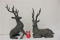 Pair of Large Decorative Deer ~ 20" & 23"