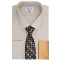 Men's Bespoke Classic-Fit Dress Shirt Large $54
