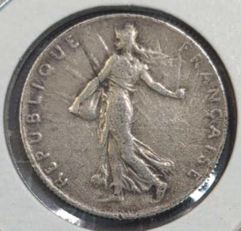 1919 French, silver dime