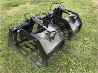 BRAND NEW 66" Skid Steer Rock & Brush Grapple